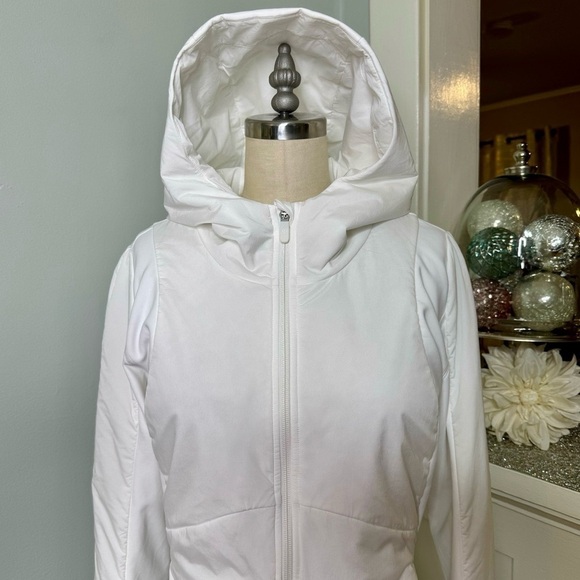 Lululemon Push Your Pace Women’s Jacket Winter Running Coat White Size 12 NWT - Picture 7 of 16